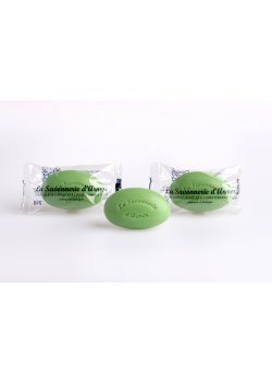 Savon galet vert à l'argile de Bretagne et à l'huile d'amande douce, parfum Amande douce, 25g